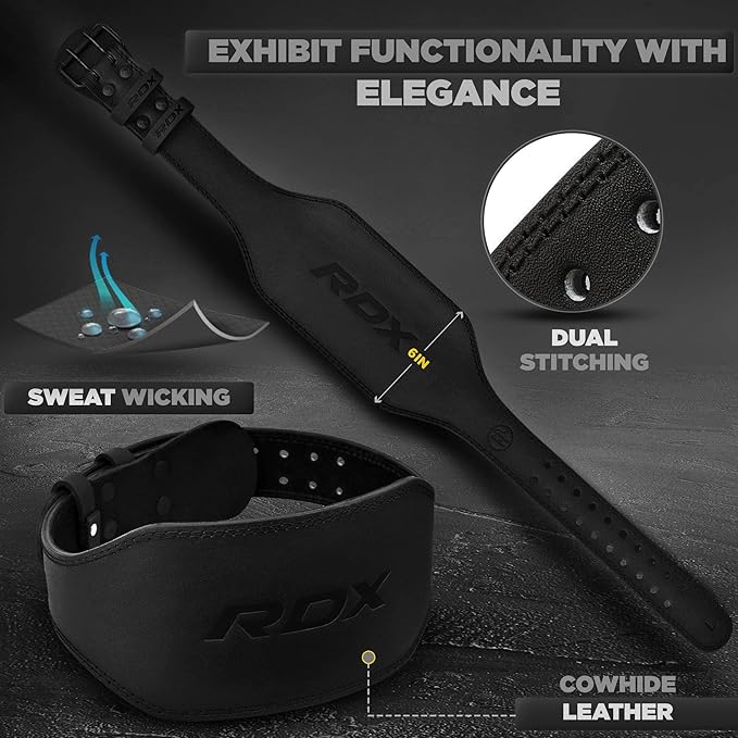 RDX Weight Lifting Belt Gym Fitness 4” 6” 6” Padded 10 Adjustable