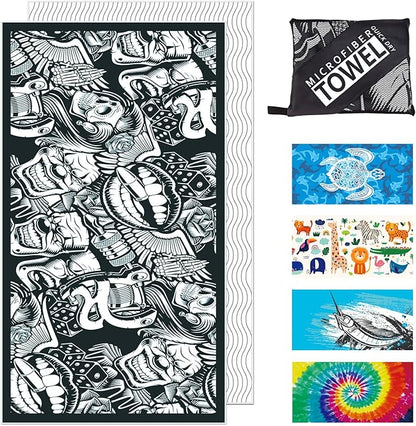 Beach Towel - Microfiber Beach Towels(71" x 40" 1Pcs) -