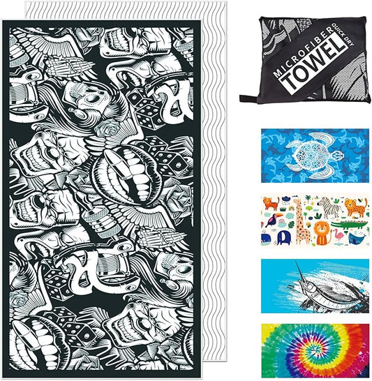 Beach Towel - Microfiber Beach Towels(71" x 40" 1Pcs) -