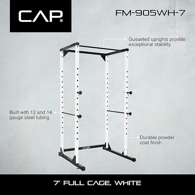 CAP Barbell Full Cage Power Rack Color Series 6' or 7' Options