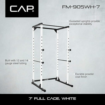 CAP Barbell Full Cage Power Rack Color Series 6' or 7' Options