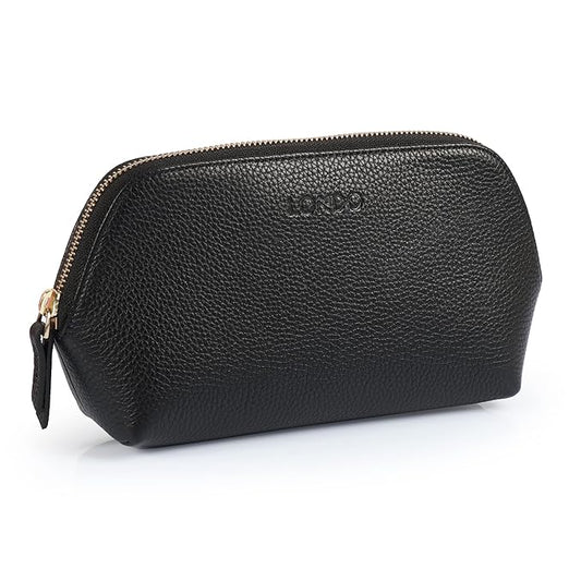 Genuine Leather Makeup Bag – Cosmetic Pouch, Travel Organizer, Toiletry Clutch for Women, Stylish & Durable Storage for Essentials