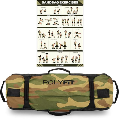 Polyfit Classic Sandbag - Heavy Duty Workout Sandbag 8 Gripping