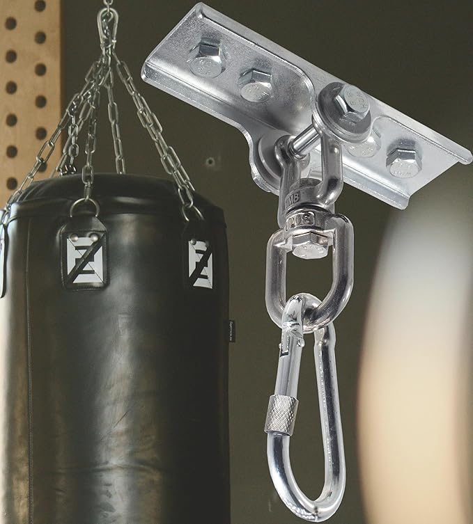 Upgraded 360 Swivel Mount for Punching Bag Hanger. Heavy Bag Hanger for Yoga, Gym, Swing Chairs, and Hammocks