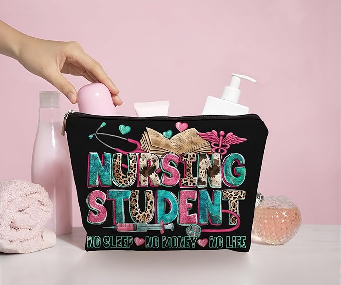 Nursing Student Makeup Bag, Nursing Student Gifts, Nursing Student Essentials, Future Nurse Gifts, Nurse Appreciation Gifts, Nurse Accessories, Nurse Graduation Gifts Cosmetic Bag Makeup Pouch