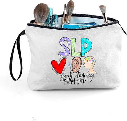 Speech Therapist Gift,Slp Gifts,Speech Pathologist Gifts,Therapist Gifts,Appreciation Gifts for Women,Speech Language Pathologist Gifts,Therapist Makeup Bag,Gift for Friend,Christmas Gifts