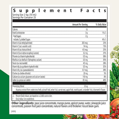 Floradix, Kinder Love Vegan Gluten-Free Children's Liquid Multivitamin for Healthy Development, 8.5 Fl Oz