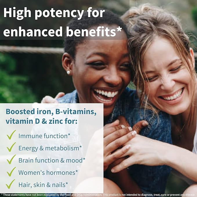 Methylated Women's Multivitamin, Methyl Folate for MTHFR, Clean Label & Vegan, with Iron, Non-GMO, Sustained Release, 180 Tablets, by Igennus