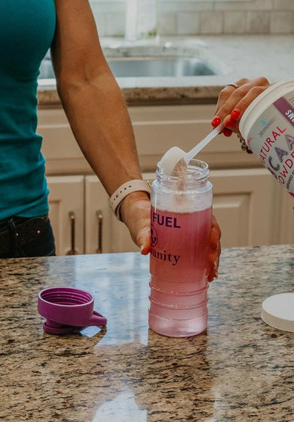 BCAA Powder Preworkout for Women - Naturally Sweetened with Stevia, Erythritol, & Monk Fruit + Delicious Recipe Guide PDF | 40 Servings (Cherry Lime)