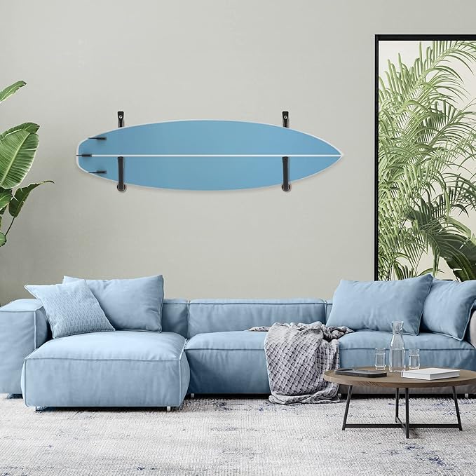 Yes4All Heavy Duty Steel Wall Mount Paddle Board Racks, Surfboard Holder, Suitable for Both Indoor and Outdoor Storage