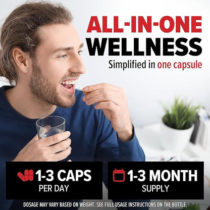 10X Health Optimize Methylated Multivitamin for Men & Women - 34 in 1 Formula with 800 mcg of Vitamin B12, Vitamin E, 5-MTHF, B Complex, NAC, Magnesium & Zinc Multivitamins - 90 Capsules