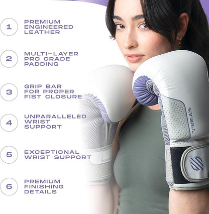 Sanabul Hyperstrike Boxing Gloves for Women, Kickboxing MMA Muay Thai Gloves, Training Sparring Punching Heavy Bag.