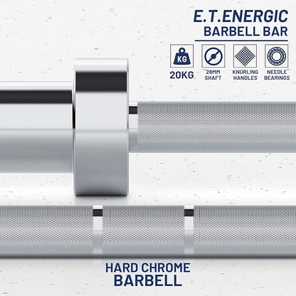 7ft Olympic Barbell Bar 45LB Load 1500-lbs Capacity Available 2" Olympic