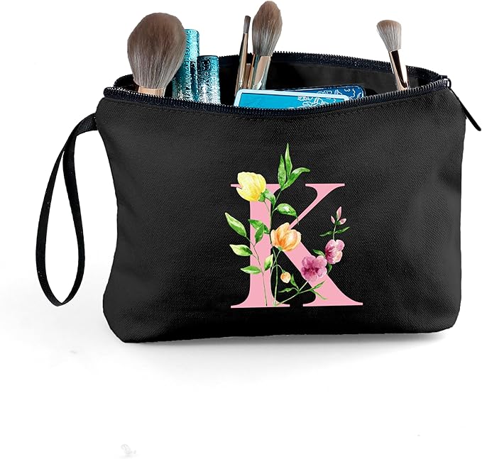 SEAMOON Mom Birthday Thank You Appreciation Gifts for Women Aunt Teacher Coworkers Bride Bridesmaid Monogrammed Travel Makeup Cosmetic Bag with Mirror Valentines Mothers Day Christmas Graduation K