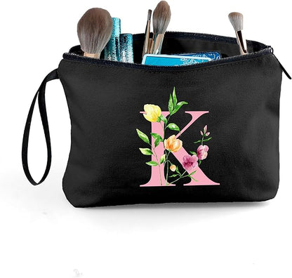 SEAMOON Mom Birthday Thank You Appreciation Gifts for Women Aunt Teacher Coworkers Bride Bridesmaid Monogrammed Travel Makeup Cosmetic Bag with Mirror Valentines Mothers Day Christmas Graduation K