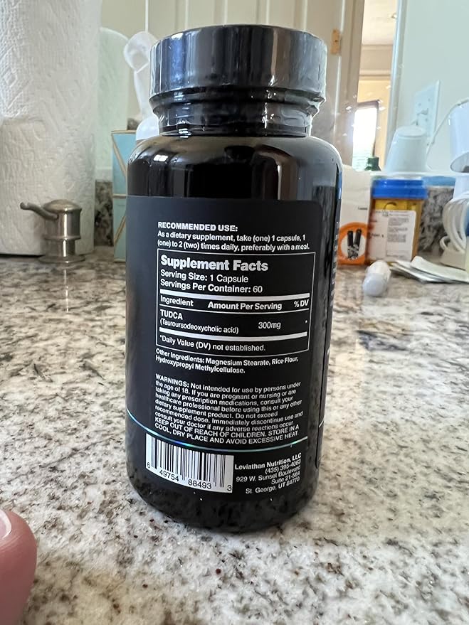 TUDCA Bile Salts 300mg - Tudca (Tauroursodeoxycholic Acid) Supplement 60 Capsules