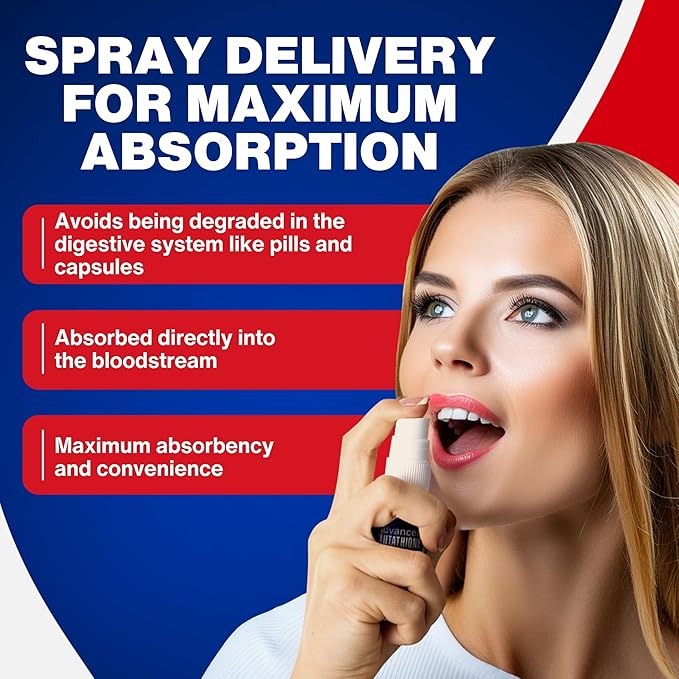 CCL Advanced Glutathione Spray & NAC Supplement, Liquid Glutathione Sublingual, N-Acetyl-cysteine Antioxidant Spray Supports Immune Health - Fresh Flavor, Non-GMO, Vegan, Gluten-Free (60 Servings)