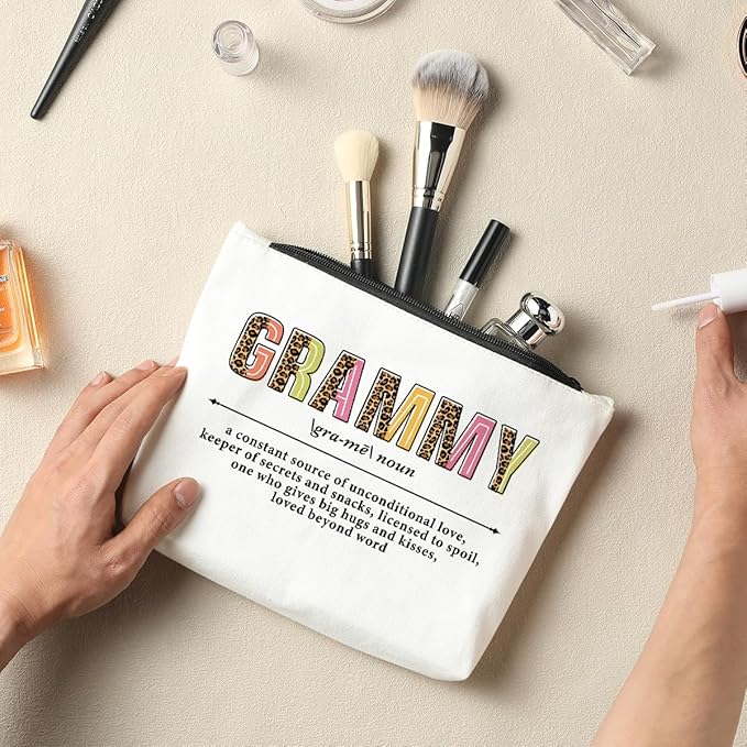 Grammy Makeup Bag - Cosmetic Bag for Grandma Gifts, Mother's Day & More