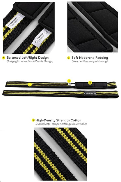 Fitgriff® Lifting Wrist Straps for Weightlifting