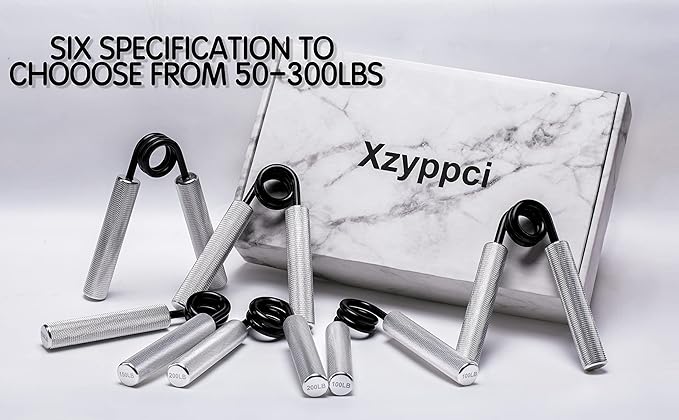 Grip Strength Trainer 50LBS-300LBS Metal, 3 Piece Set (100lb, 150lb, 200lb)
