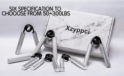 Grip Strength Trainer 50LBS-300LBS Metal, 3 Piece Set (100lb, 150lb, 200lb)