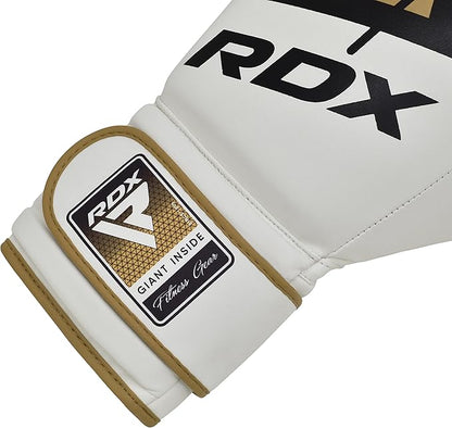 RDX Boxing Gloves EGO, Sparring Muay Thai Kickboxing MMA Heavy Training Mitts, Maya Hide Leather, Ventilated, Long Support, Punching Bag Workout Pads, Men Women Adult 8 10 12 14 16 oz