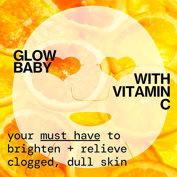 Pacifica Glow Baby Complete Skincare Set – 6 Piece Vitamin C Brightening Collection (Face Wash, Peel Pads, Booster Serum, Moisturizer, Eye Cream, Sheet Mask), 100% Vegan