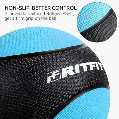 RitFit Weighted Medicine Ball - Non-Slip Rubber Shell