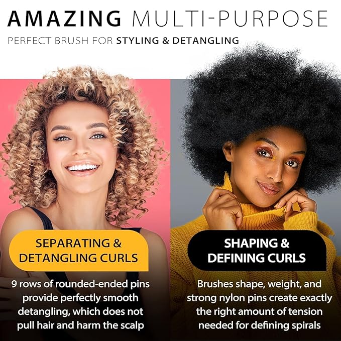 Curly Hair Brush for Women Men Curl Defining Hairbrush Unbrush Small Mini Detangler Wavy Edge Combs Barber Styling Tools Travel Accessories Cruise Ship Essential 2025 Beach Vacation Must Have Gift