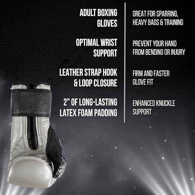 CLETO REYES Training Gloves with Leather Strap & Attached Thumb and Hook & Loop Closure