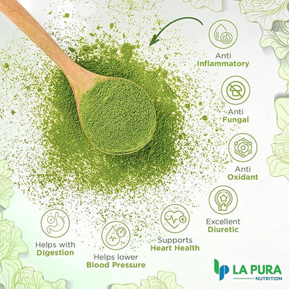 LaPura Organic Celery Powder Detox Cleanse - Fresh Celery Juice Powder to Support Gut Health & Naturally Detox - Cleanse & Detoxify, Antioxidant Just Celery Organic 30 Servings, 6.35 Ounce