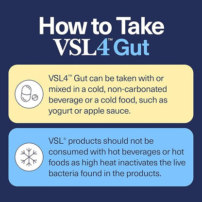 VSL4 Gut Health, Probiotics for Digestive Health, Probiotic Capsules for Gut Support and Regularity in Women & Men, Potent, Multi Strain Probiotic Supplement, 30 Billion CFU Per Capsule, 30 Pack