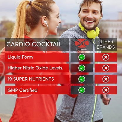 Cardio Cocktail Liquid Nitric Oxide 32 fl oz, - L-Arginine, B-Vitamins, 5,000iu Vitamin D - Supports Cardiovascular Health, Nitric Oxide Supplement