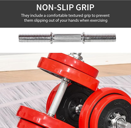 Soozier Adjustable Dumbbell Set, Convertible to Barbell Weight Set for Home Gym Women and Men Weight Lifting Training
