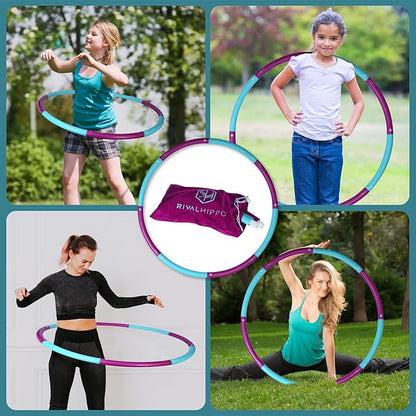 Detachable and Adjustable Weighted Hula Hoop for Adult 8 Push-to-Connect 3.04 Pounds, 36 Inches)