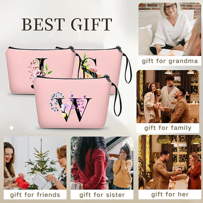 SEAMOON Birthday Inspirational Bridesmaid Proposal Team Small Gifts for Women Mom Aunt Teacher Sister Coworkers Makeup Cosmetic Bag Travel with Mirror Mothers Day Christmas Graduation W