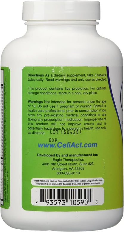 CeliAct - Optimizing Health for People on a Gluten-Free Diet - 180 Tablets