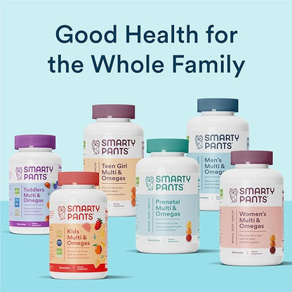 SmartyPants Multivitamin for Men, Organic Gummies: Methylfolate, Omega 3 (ALA), Vitamin D3, C, Vitamin B12, B6, Vitamin A, K & Zinc for Immune Support, Vegetarian, 120 Gummies (30 Day Supply)