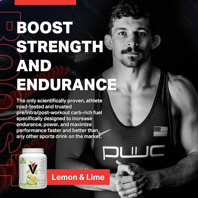 Vitargo Carbohydrate Powder | Feed Muscle Glycogen 2X Faster | 4.4 LB Lemon & Lime Pre Workout & Post Workout | Carb Supplement for Recovery, Endurance, Gain Muscle Mass