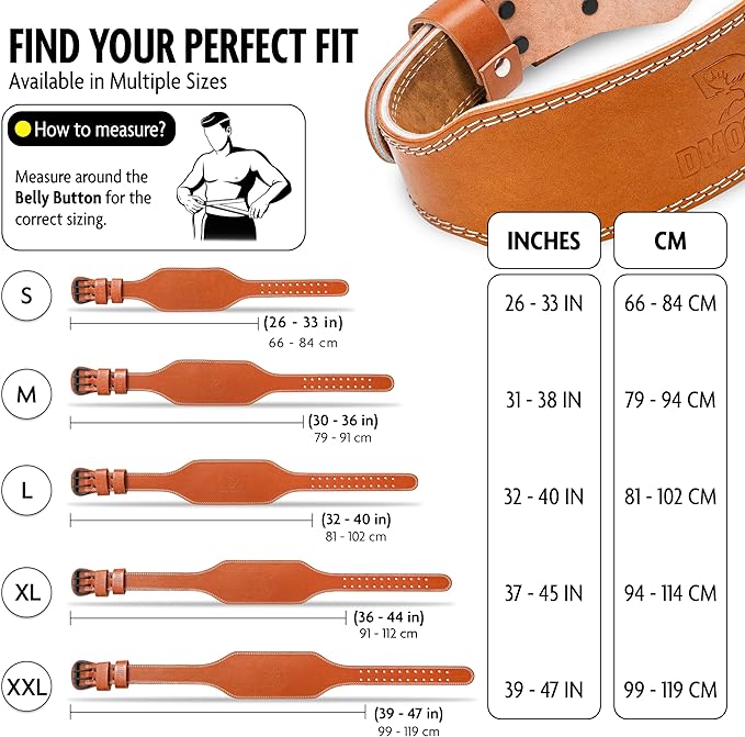 DMoose Weight Lifting Belt - Squat and Gym 7MM Premium