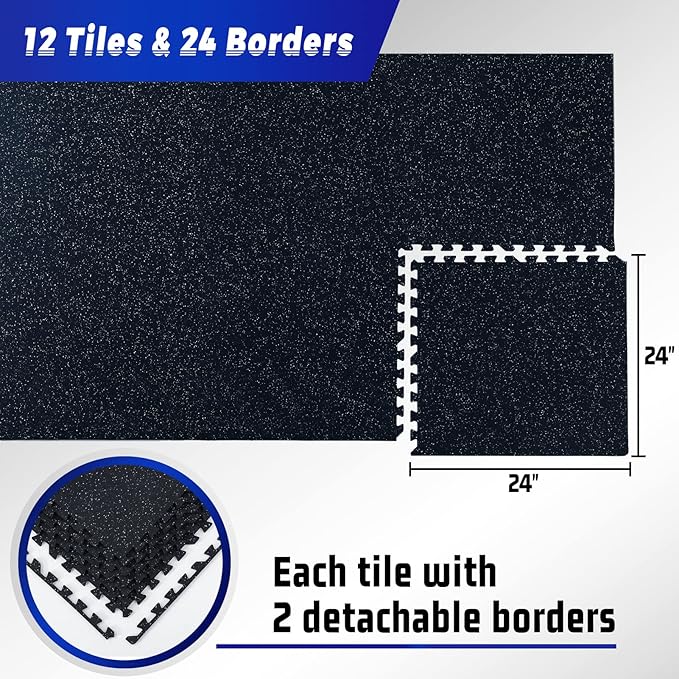 SUPERJARE 0.56'' Thick 12 Pcs 48 Sq Ft