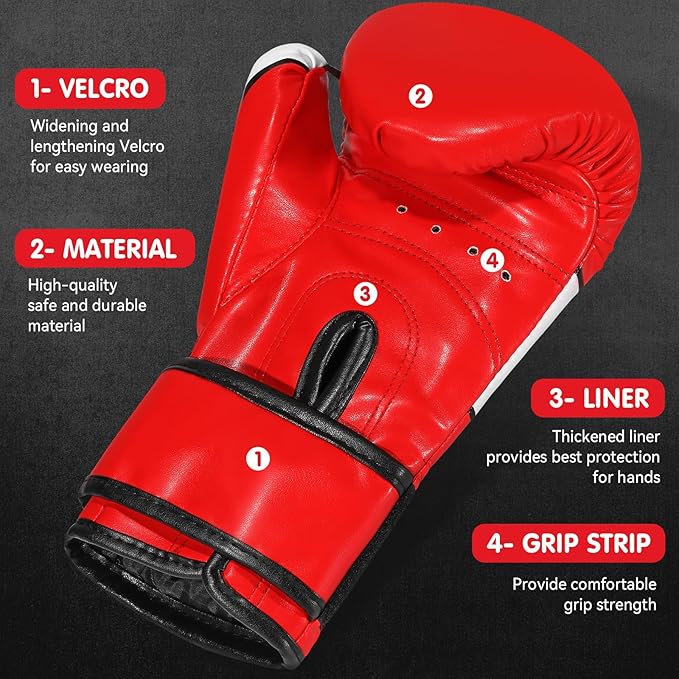 FIVING Kids Boxing Gloves, Youth Training Gloves, Sparring for Punching Bag, Kickboxing, Muay Thai, MMA