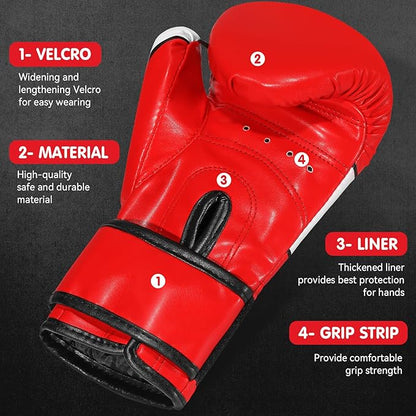 FIVING Kids Boxing Gloves, Youth Training Gloves, Sparring for Punching Bag, Kickboxing, Muay Thai, MMA