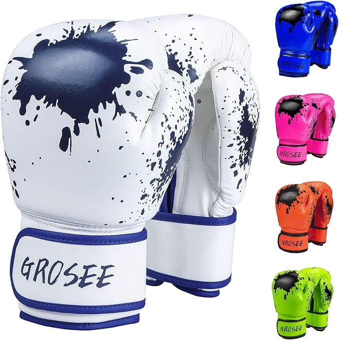 Kids Boxing Glove 6oz 8oz, Youth, Boys and Girls Training Sparring Gloves for Punching Bag, Kickboxing, Muay Thai, MMA, Gift for Age 6-15 Years