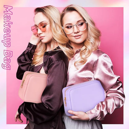 Sweetude 6 Pcs Nylon Makeup Bag Travel Nylon Pouch Zipper Cosmetic Bag for Purse Women Girls Organizer Makeup Pouch for Birthday Wedding Mother's Day Graduation Gifts(M,Assorted Color)