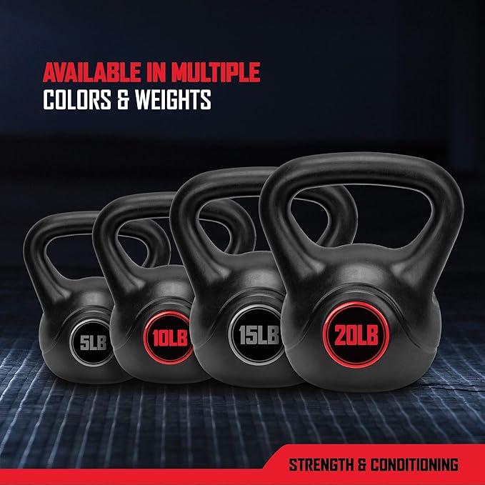 RBX Cement Kettlebell with Shock-Proof Plastic Coating