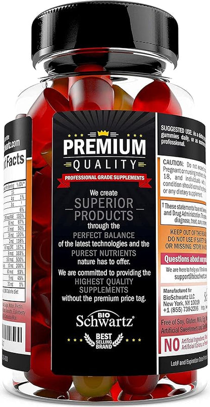 Women's Multivitamin Gummies with A C B6 B12 D & E Vitamins for Immune Support - Gummy Multivitamins for Bone Breast Skin Joint & Energy Health - Multivitamin for Women - Mixed Berry Flavor, 60 Count