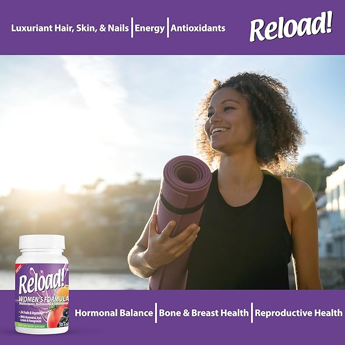 for Women, All Natural, Multivitamin, Multimineral, and Antioxidant with 24 Fruits and Vegetables as Well as Biotin for Hair, Skin, and Nails. 1 Month Supply.
