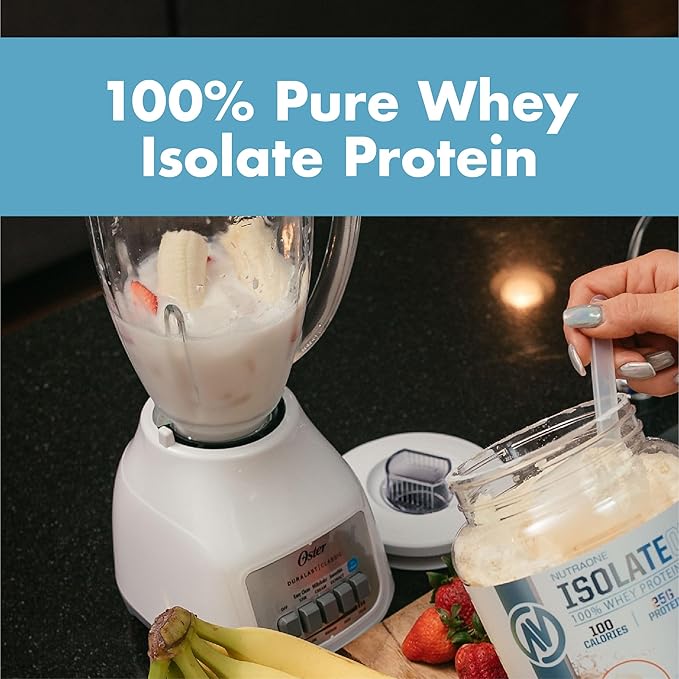 NutraOne IsolateOne Whey Isolate Protein Powder 100% Pure Whey Isolate Powder (Gourmet Chocolate - 2 lbs)