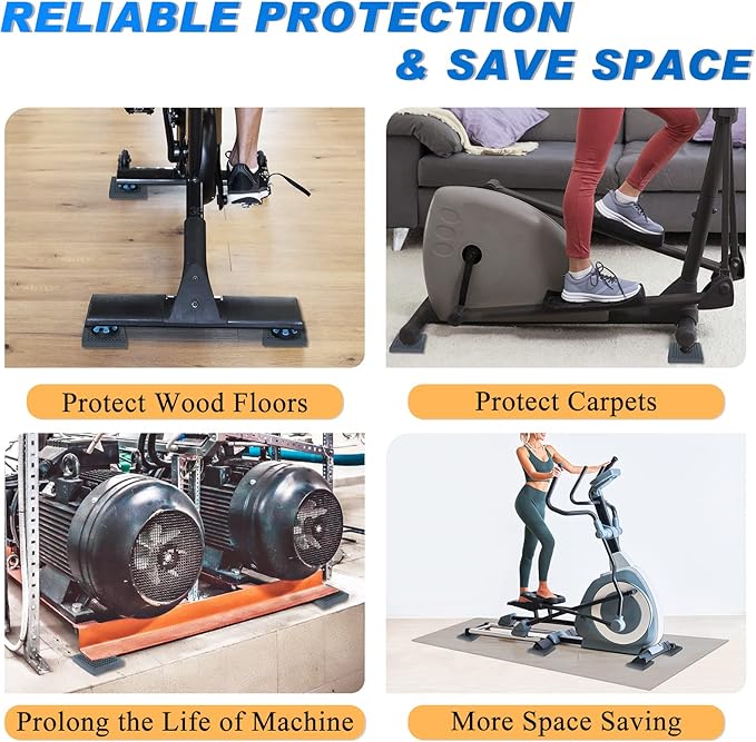 BXI Exercise Equipment Mat - 4 x 4 0.8 Inches 6 Pcs